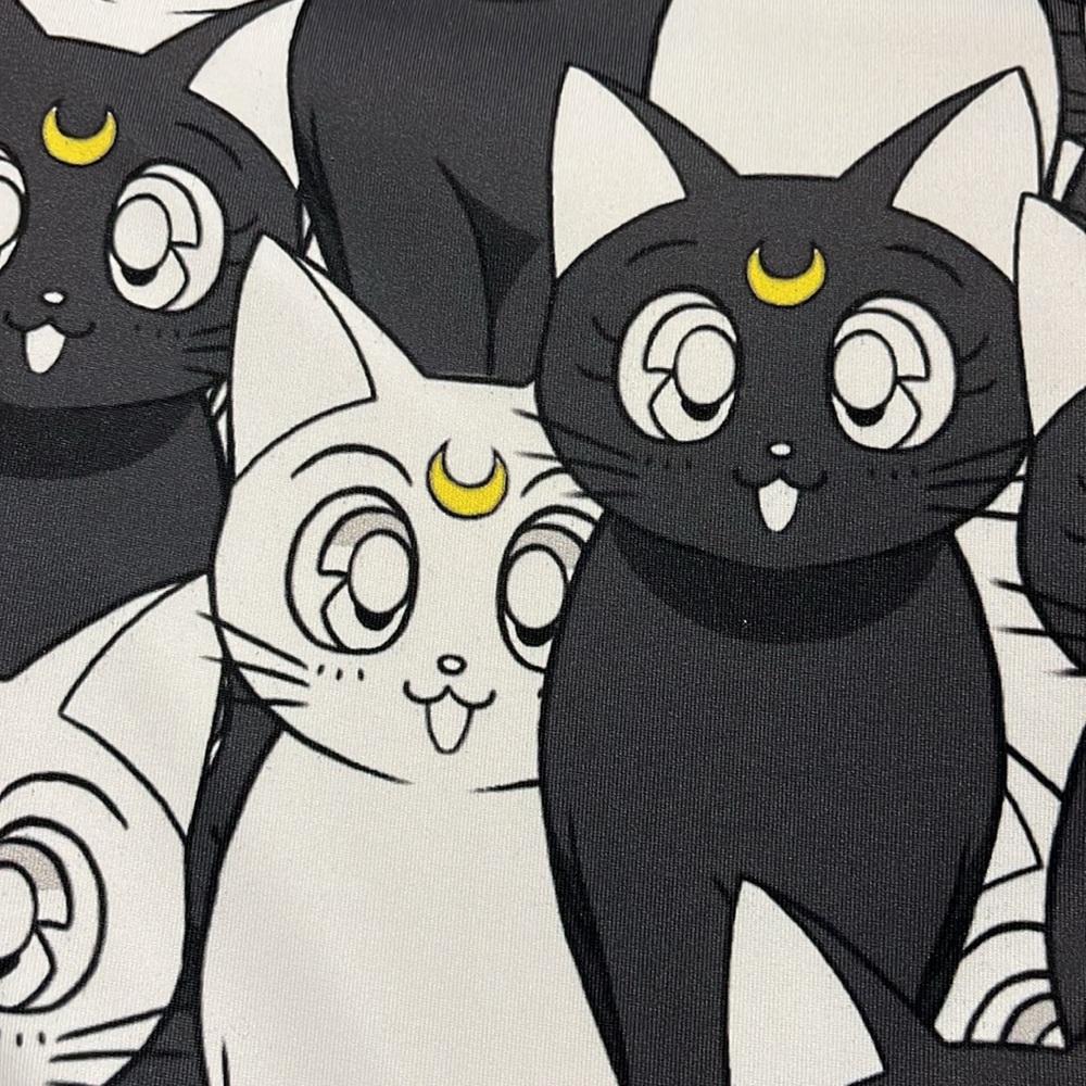 Hot Topic SAILOR MOON LUNA & ARTEMIS DRESS Small ULTRA RARE Graphic Print CATS - Picture 2 of 10